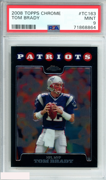 2008 TOPPS CHROME TOM BRADY #TC163 NEW ENGLAND PATRIOTS PSA 9 MINT