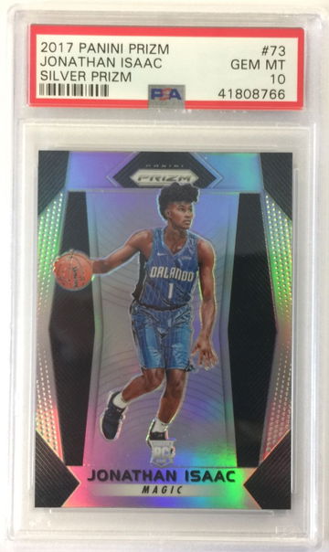 2017-18 Prizm Jonathan Isaac Silver Prizm Rookie #73 PSA 10 GEM MT