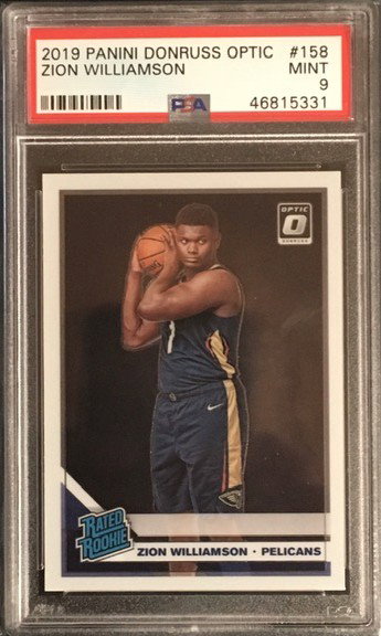 2019-20 Optic - ZION WILLIAMSON - Rated Rookie - PSA 9