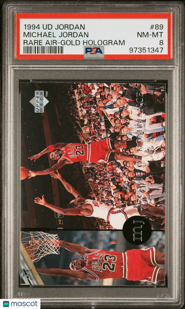 1994 Upper Deck MJ Rare Air Michael Jordan #89 Gold Hologram PSA 8
