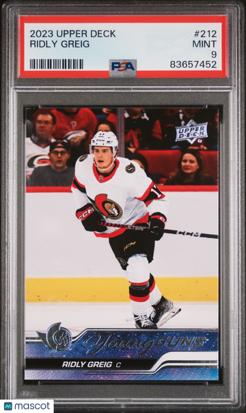 2023-24 Upper Deck Ridly Greig #212 PSA 9