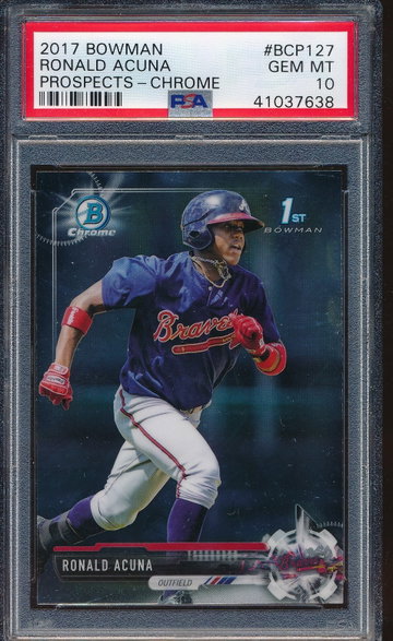 2017 Bowman Chrome Ronald Acuna Jr #BCP127 PSA 10 GEM MINT