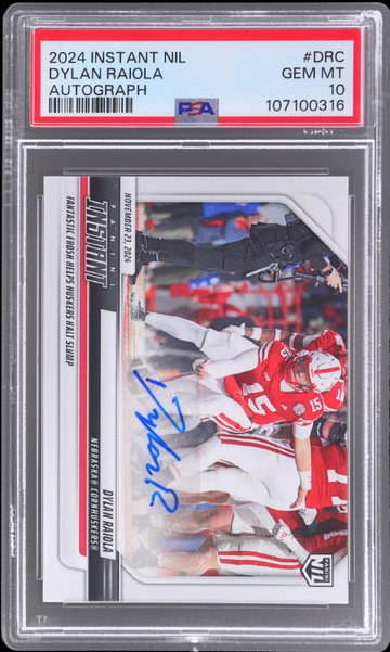 2024 Panini Instant Nil Dylan Raiola Autograph PSA 10