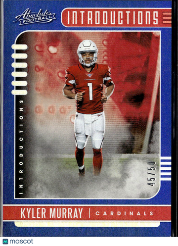 Kyler Murray 2019 Panini Absolute Football Introductions Blue /50 Arizona Cardinals