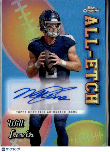 Will Levis 2024 Topps Chrome All-Etch Auto Tennessee Titans