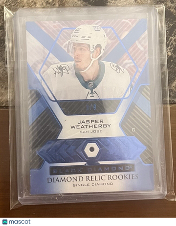 2021-22 Black Diamond Jasper Weatherby #BDR-JW Blue Relic Diamond Rookie