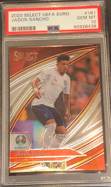 2020 Select UEFA Euro Field Level Jadon Sancho PSA 10 Gem-Mint