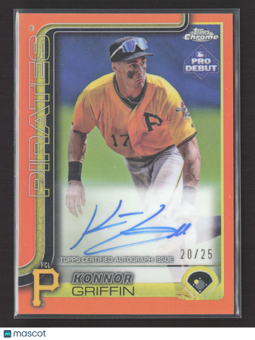 2025 Topps Chrome Pro Debut Konnor Griffin #PDC-32 Orange /25