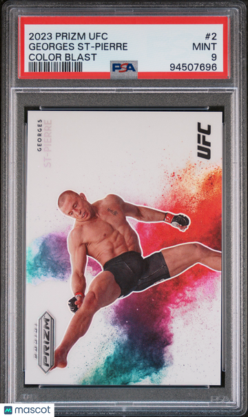 2023 Panini Prizm UFC Color Blast Georges ST-Pierre #2 PSA 9