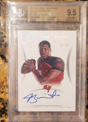 Jameis Winston National Treasures/15 BGS 9.5 Auto