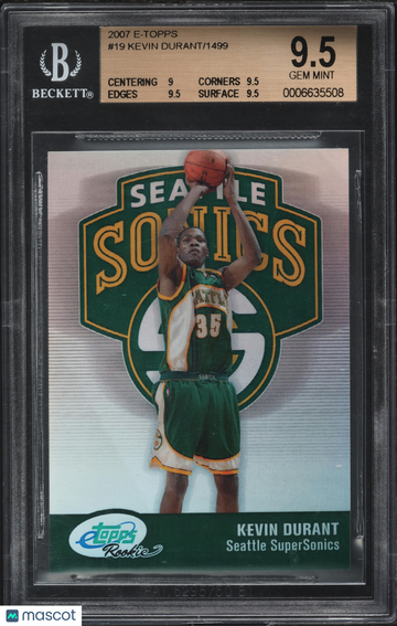 2007 eTopps Kevin Durant #19 /1499 BGS 9.5