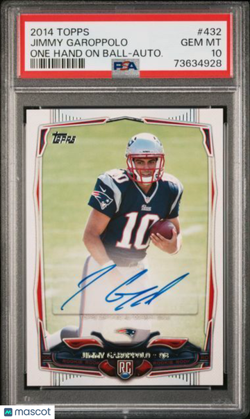 2014 Topps Jimmy Garoppolo #432 One Hand On Ball Autograph PSA 10