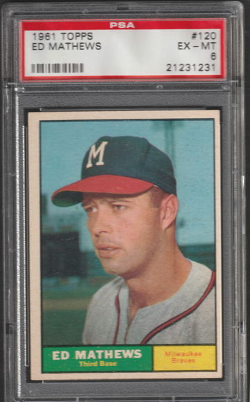 1961 Topps Ed Mathews PSA 6