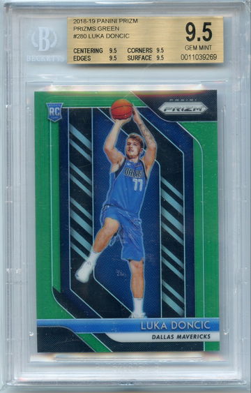 Luka Doncic 2018 Prizm Green BGS 9.5 True Gem