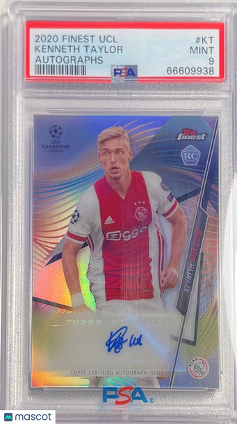 2020 Topps Finest UEFA Champions League Autographs Kenneth Taylor #KT PSA 9
