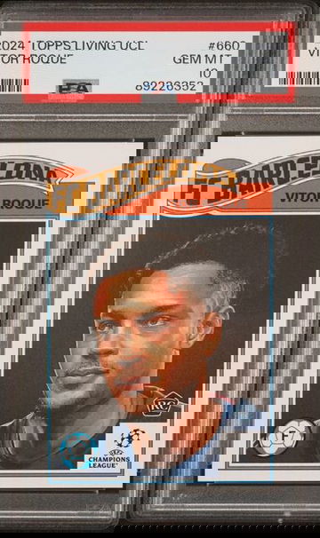 2024 Topps UEFA Living Set Vitor Roque #660 Rookie RC PR /2,080 PSA 10