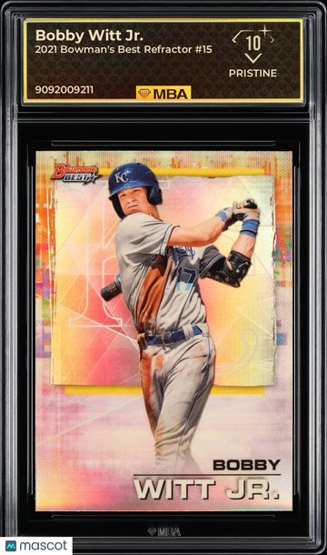 2021 Bowman's Best Bobby Witt Jr. #15 Refractor MBA 10