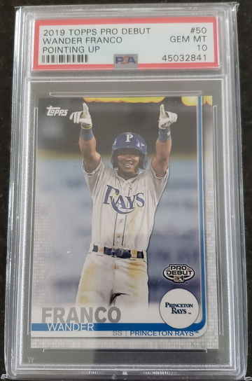 2019 Topps pro debut Wander Franco psa 10 image variation - pointing up