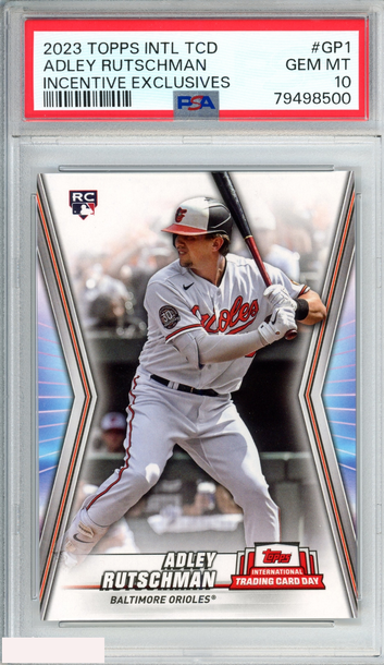 2023 TOPPS INTL TCD INCENTIVE EXCLUSIVES ADLEY RUTSCHMAN #GP1 ROOKIE RC PSA 10