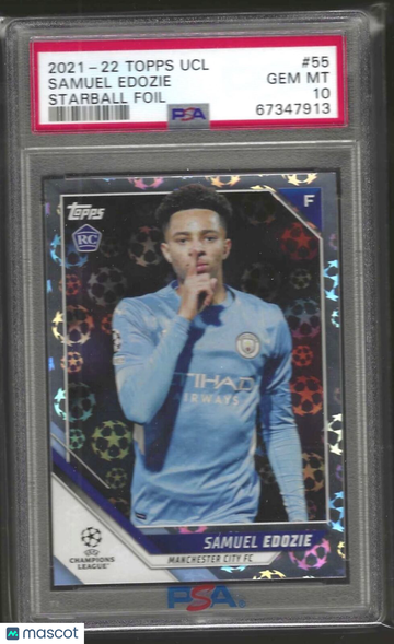 2021-2022 Topps UEFA Champions League Samuel Edozie #55 Starball Foil PSA 10