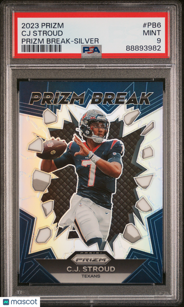 2023 Panini Prizm Prizm Break CJ Stroud #PB6 Prizm Break Silver PSA 9