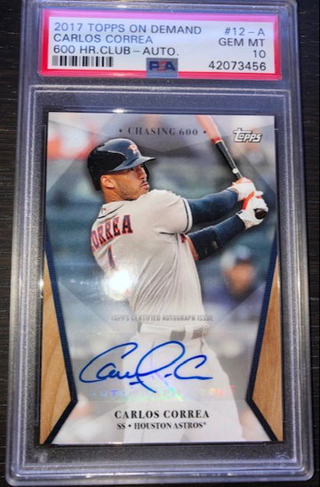 Carlos Correa Topps 2017 Auto PSA 10 Astros