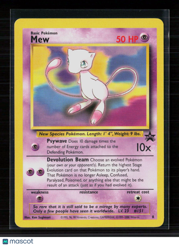 2000 Wizards Mew Holo Black Star Promo #8