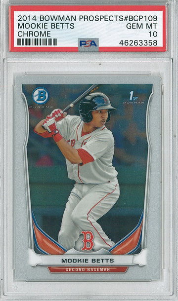 2014 Bowman Mookie Betts #BCP109 PSA 10