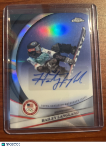 2026 Topps Chrome US Olympic Hopefuls HAILEY LANGLAND #BCA-HLA Refractor Auto Short Print Topps