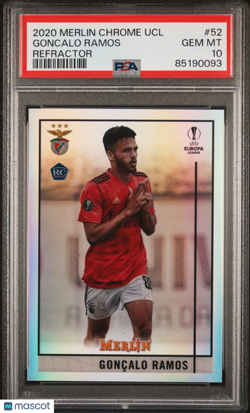 2020 Topps Merlin Chrome UEFA Champions League Goncalo Ramos #52 Refractor PSA 10