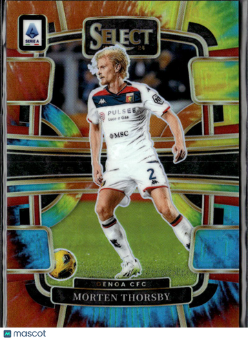 Morten Thorsby 2024 Panini Select Serie A Soccer Terrace Tie-Dye Prizm /26 Genoa CFC