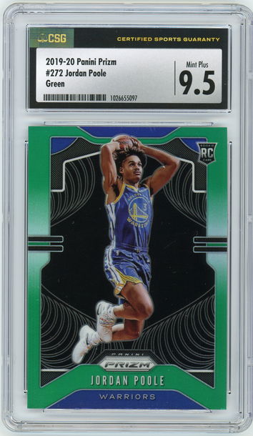 JORDAN POOLE 2019-20 Panini Prizm Green Prizm Rc #272 CSG 9.5
