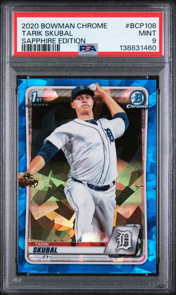 2020 Bowman Sapphire Chrome Prospect Tarik Skubal #BCP108 PSA 9