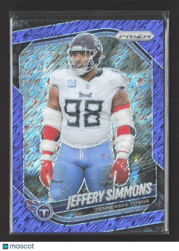 2025 Panini Prizm Jeffery Simmons #268 Blue Shimmer
