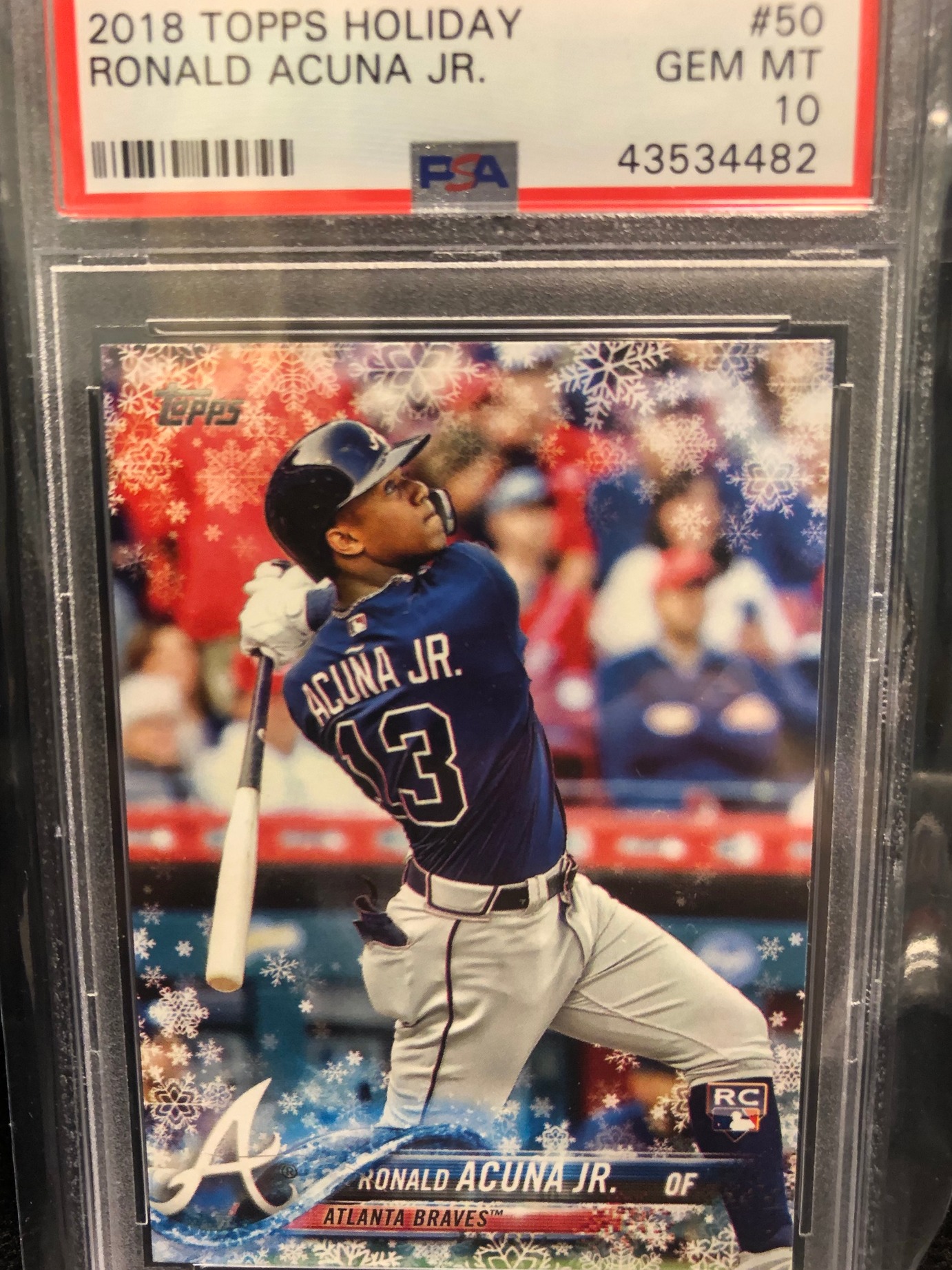 Ronald Acuna 2018 Topps Holiday PSA 10
