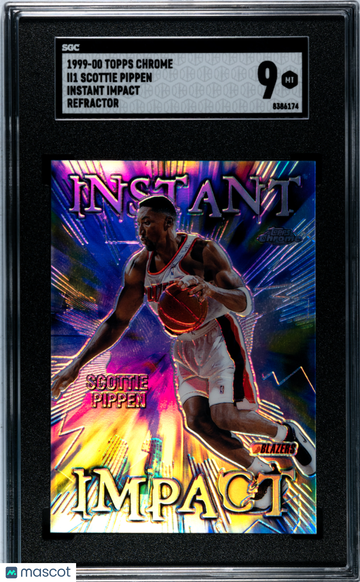 1999 Topps Chrome Scottie Pippen #II1 Instant Impact Refractor SGC 9