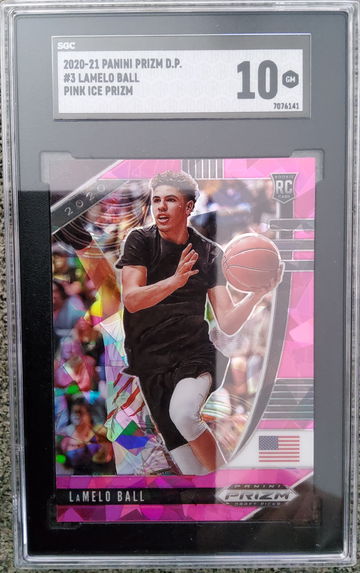2020-21 Panini Prizm DP #3 Lamelo Ball Pink Ice Prizm SGC 10 