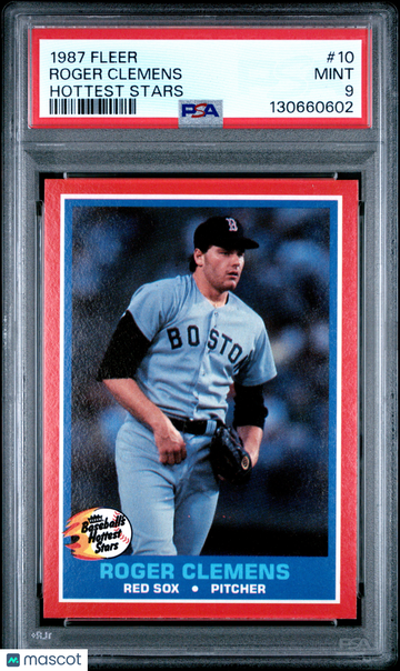 1987 Fleer Hottest Stars Roger Clemens #10 PSA 9