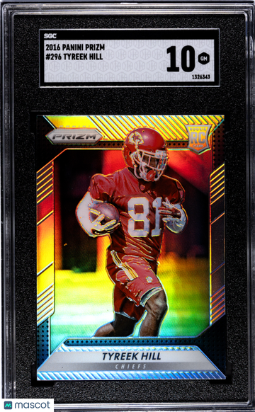 2016 Panini Prizm Tyreek Hill #296 SGC 10