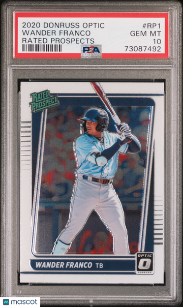2020 Panini Donruss Optic Rated Prospects Wander Franco #RP1 Rated Prospects PSA 10