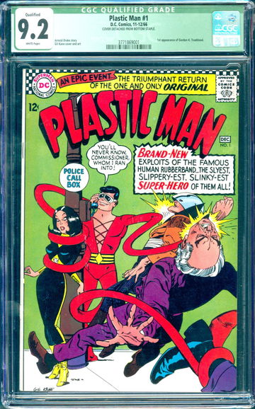 Plastic Man #1 (1966) CGC 9.2 -- White pages; 1st Gordon K. Trueblood; qualified