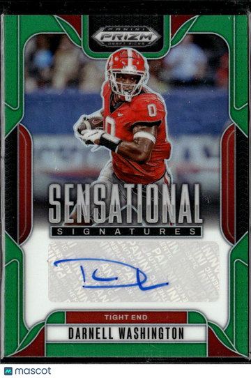 Darnell Washington 2025 Panini Prizm Draft Picks Sensational Signatures Auto Green Georgia Bulldogs