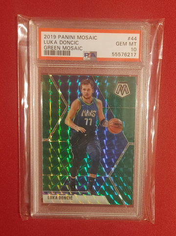 2019 Panini Mosaic Luka Doncic Green Mosaic Dallas Mavericks