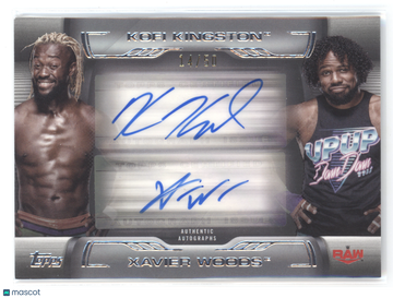 2021 Topps WWE Undisputed Kofi Kingston Xavier Woods #DA-ND /50 Dual Autograph