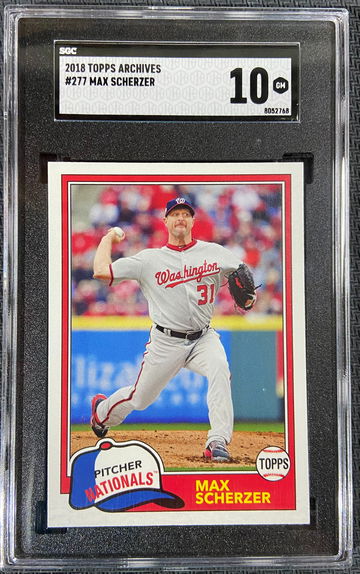 2018 Topps Archives Max Scherzer SGC 10 GEM MINT!