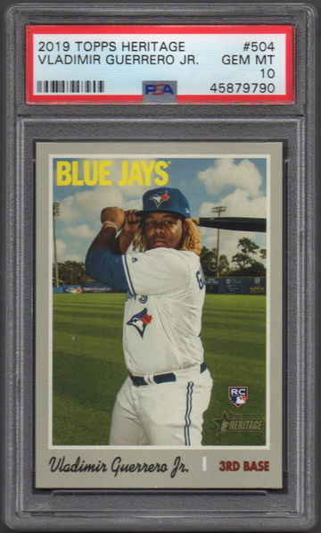 2019 Topps Heritage #504 Vladimir Guerrero Jr PSA 10 RC Rookie