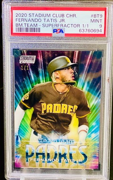 Fernando Tatis Jr Superfractor 1/1 PSA 9 2020 Topps Stadium Club Chrome