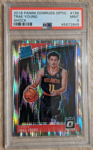 Trae Young 2018 Optic Shock #198 PSA 9