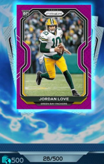 2020 Prizm Purple Panini Blitz Jordan Love /500