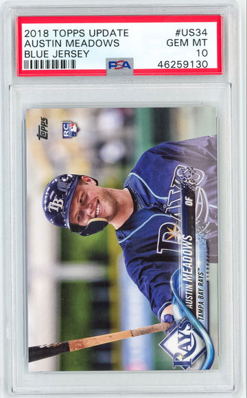 2018 Topps Update Austin Meadows SP Blue Jersey